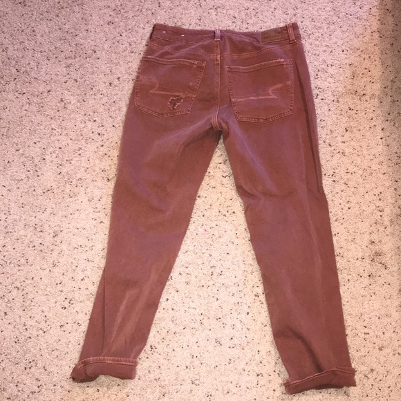 American Eagle super stretch Tomgirl distressed jeans size 6 regular - Picture 12 of 17
